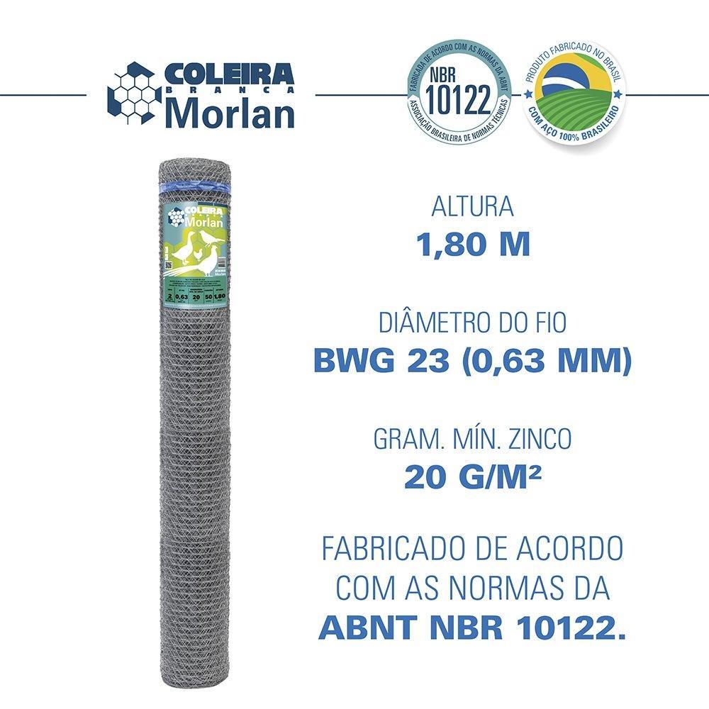 Kit 3 Tela Coleira Morlan Para Galinheiro 2x23x1,80m 50m