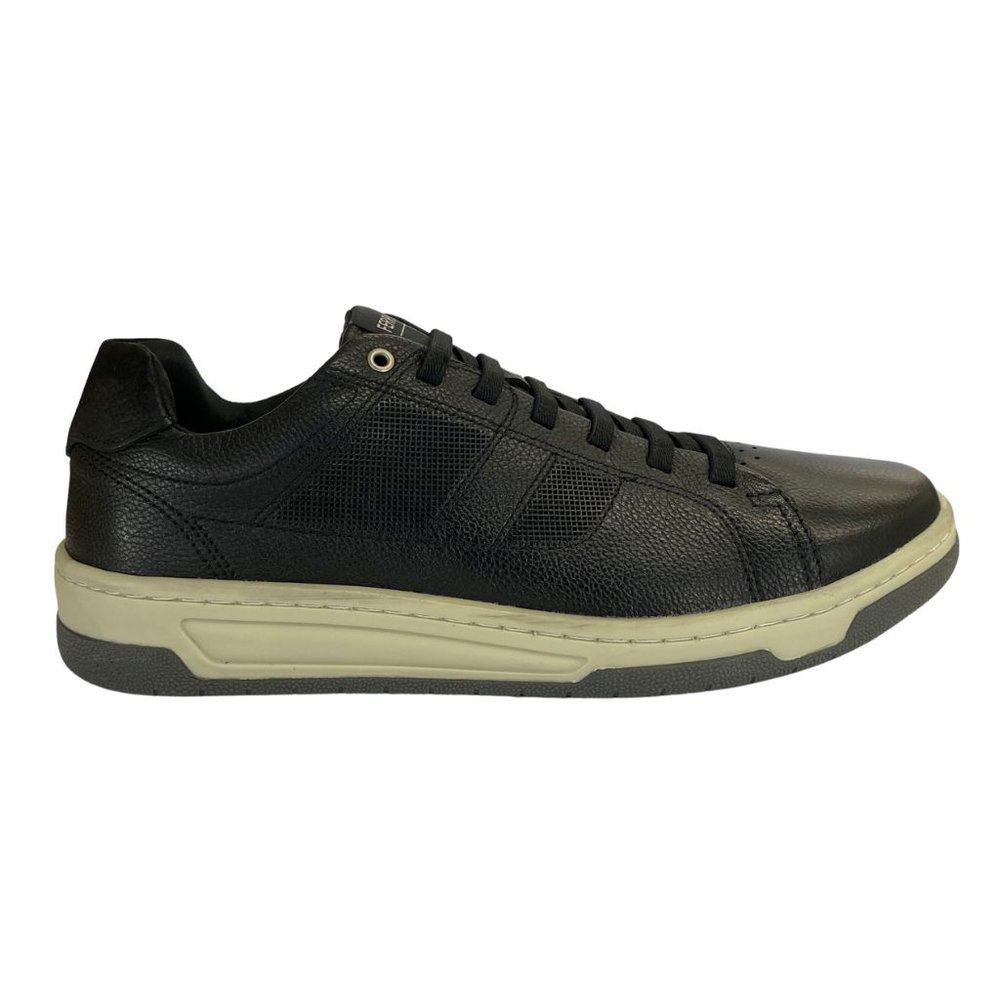 Sapatênis Ferracini Vox Masculino Preto casual em couro