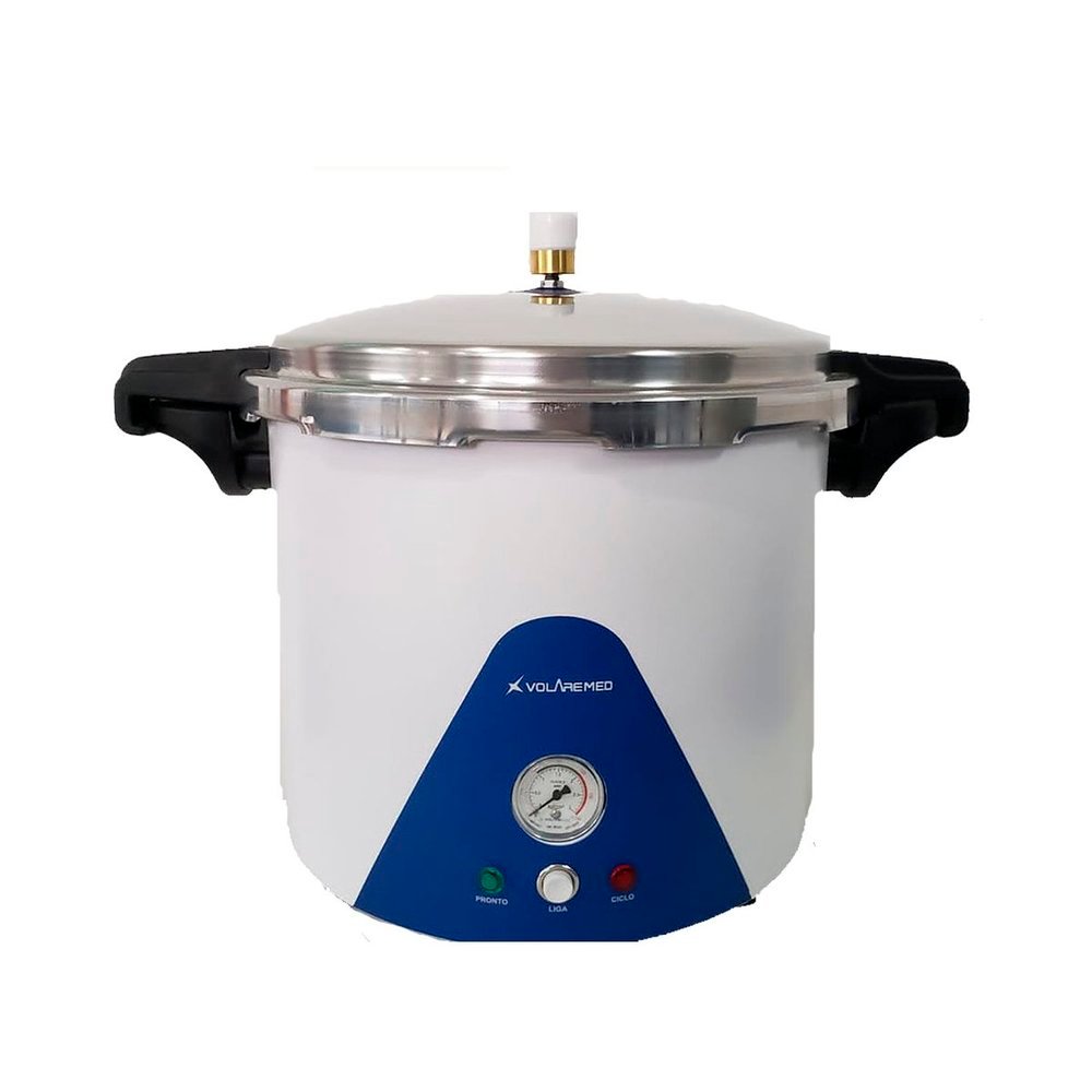 Autoclave Vertical Analógica Volare 08 Litros com Manômetro - Volare Med - 127V