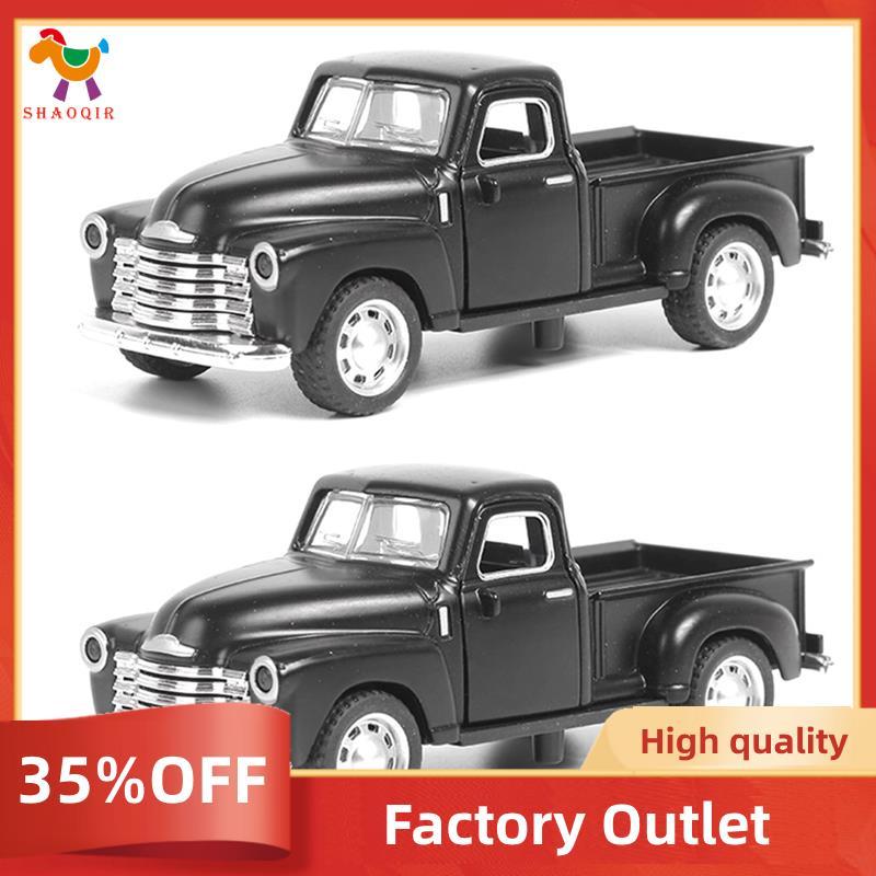 Retro Antigo Caminhonete Modelo Vintage Caminhão Estatueta Liga Carro Veículo Mesa De Brinquedo Peça Central Decoração F