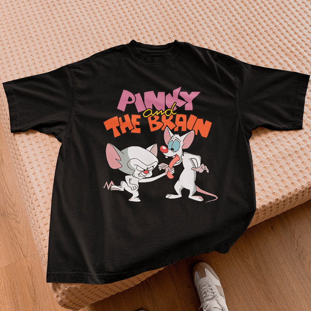 Camiseta Feminina Pink Cérebro Animado Camisa Estampada Blusa Premium T-shirt Básica Crt Unissex