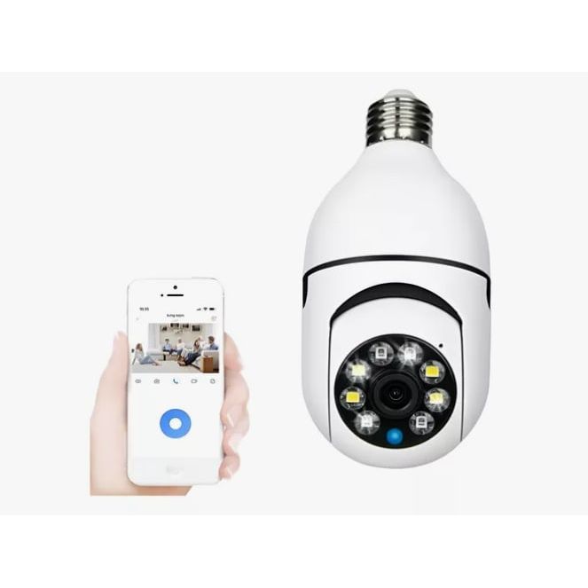 Câmera Ip Segurança Lâmpada Vr360 Panorâmica Espia Wifi V380