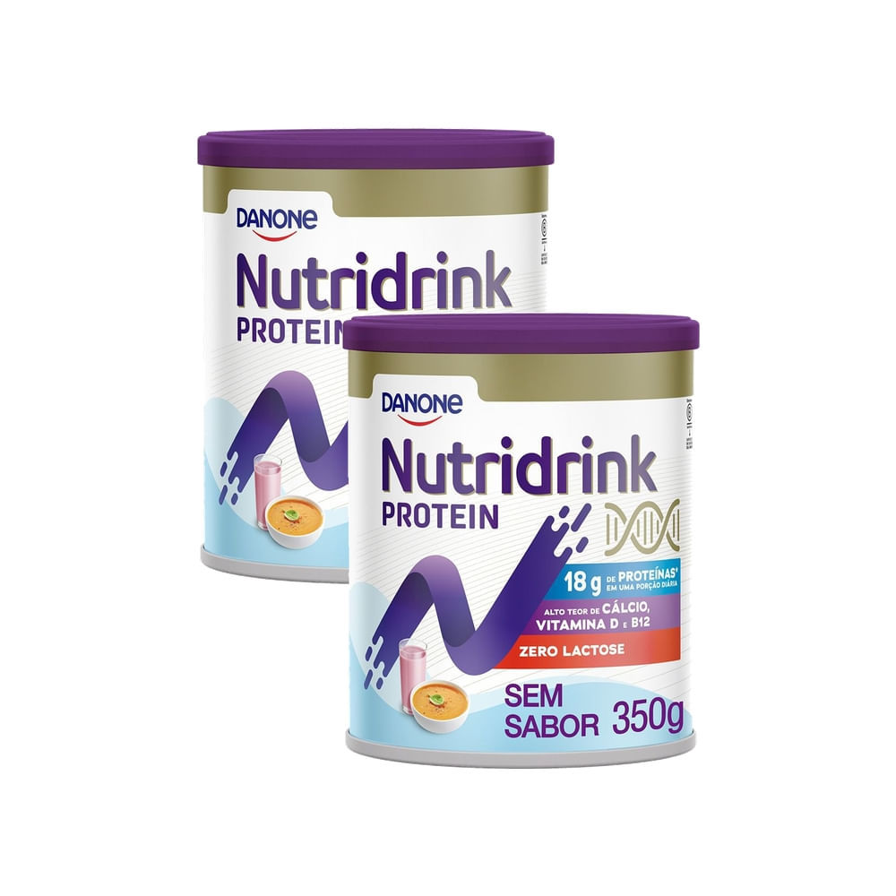 Kit 2 Nutridrink Protein Sem Sabor Zero Lactose 350g
