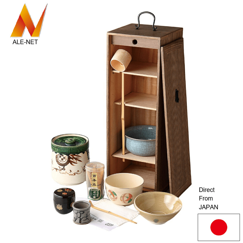 ALE-NET Matcha bowl, roasted paulownia strips, ceramic, Mino ware, made in Japan 【Direto do Japão】