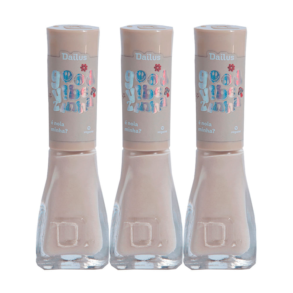 Kit 3 Esmalte Dailus Good Vibezinha É Noia Minha? 8ml