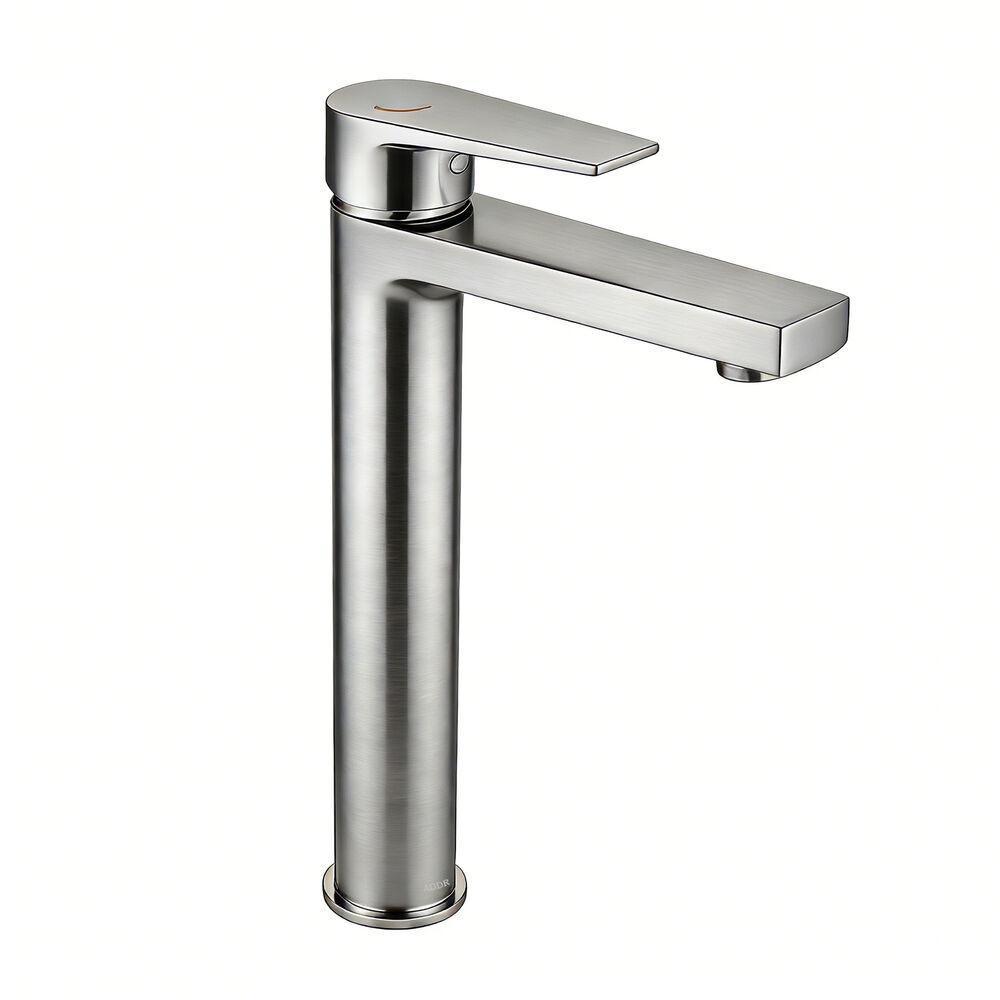 Torneira Misturador Monocomando para Banheiro de Mesa Bica Alta Livo Niquel Escovado Addra