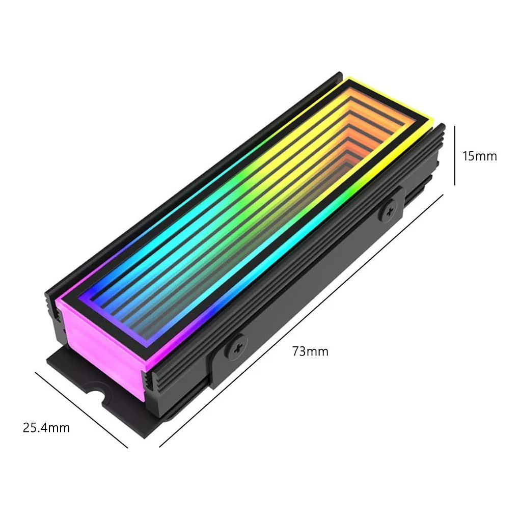 Dissipador de Calor para SSD M.2 2280 NVMe Delta-CN510 RGB 10 LEDs 5V