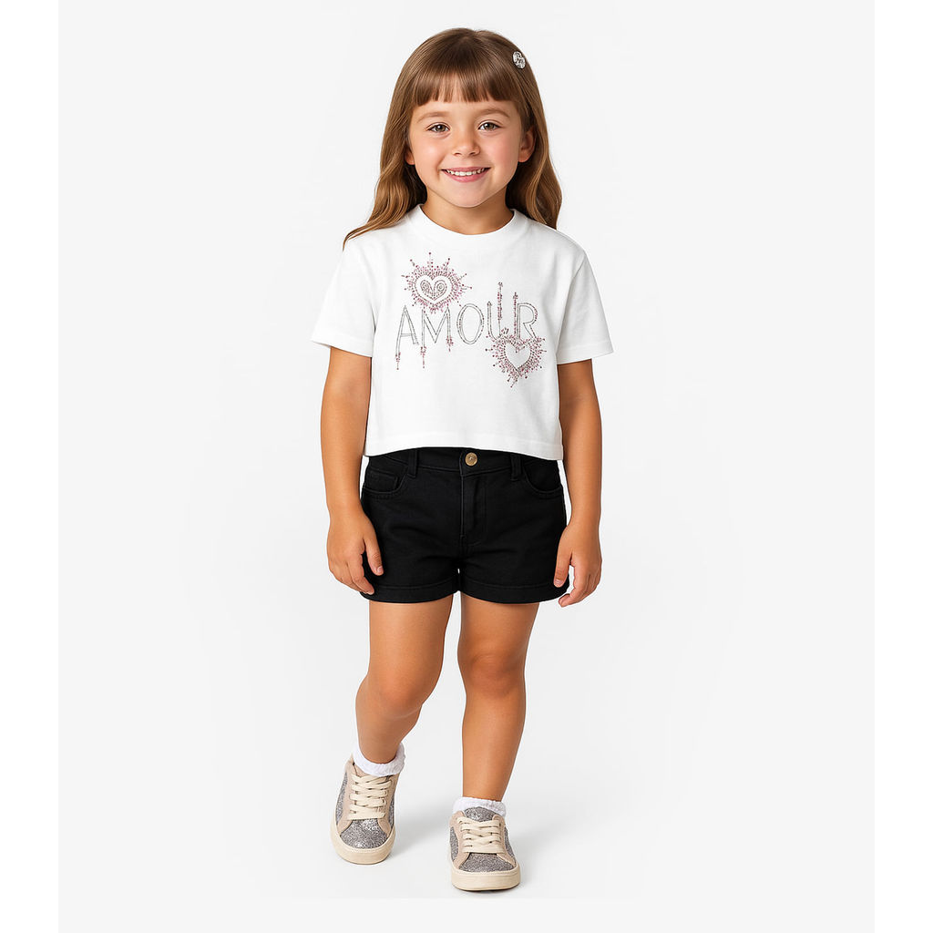 Short Infantil Jeans Com Bolsos Select Preto