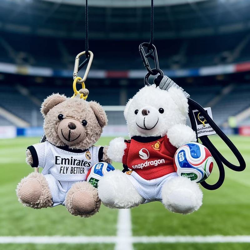 T65pronto estoque novo estilo 2026 copa do mundo de futebol C Romesi cavalo real urso boneca casal presente lembrança sa