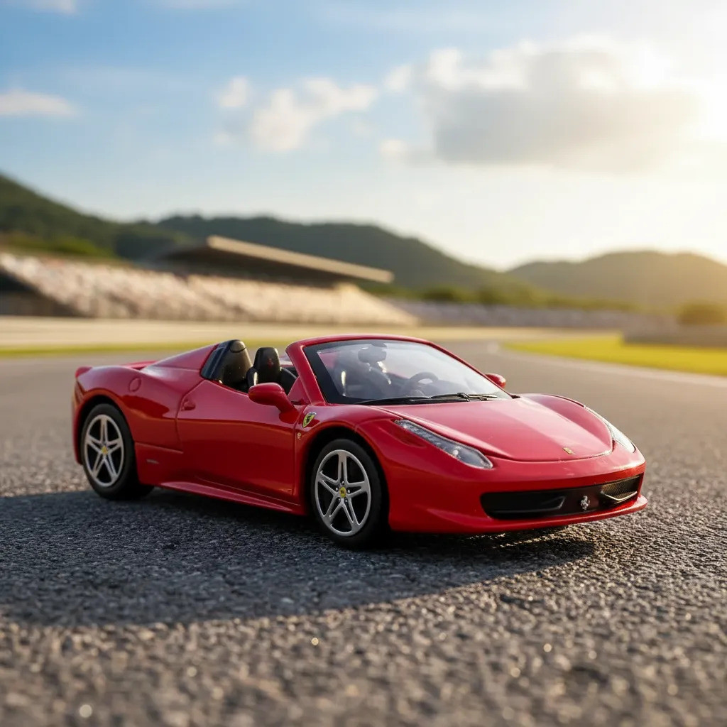 Miniatura ferrari 458 Spider 1:43 Bburago Vermelho