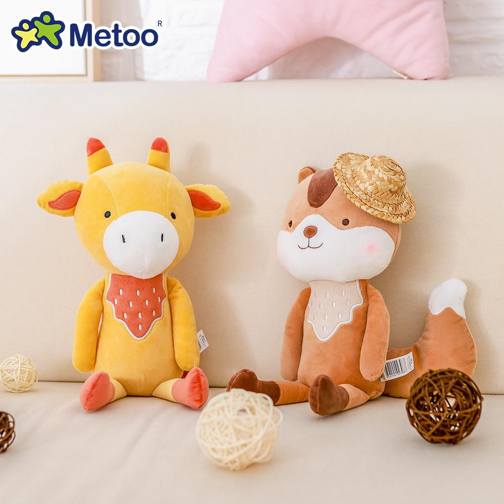 Metoo girafa esquilo boneca de pelúcia boneca dormindo brinquedo série animal presente de aniversário brinquedo lúdico