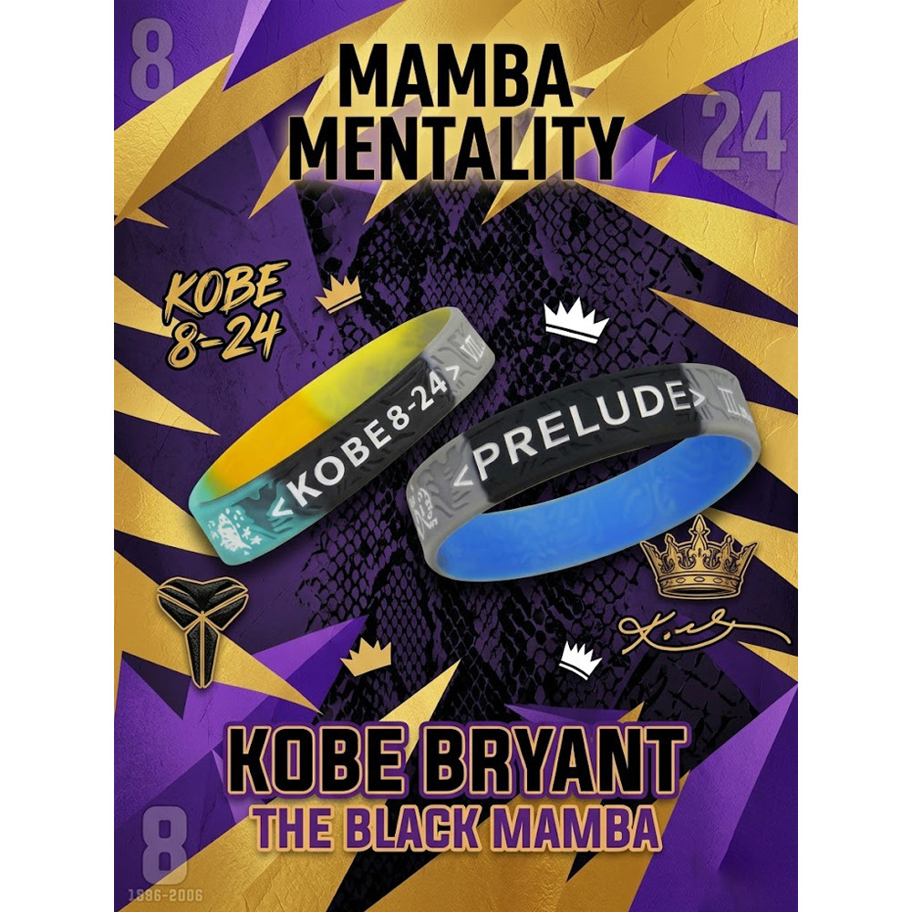 Pulseira de basquete KOBE The Road of Achievement Lakers KOBE Black Mamba aposentadoria 10o aniversário pulseira esporti