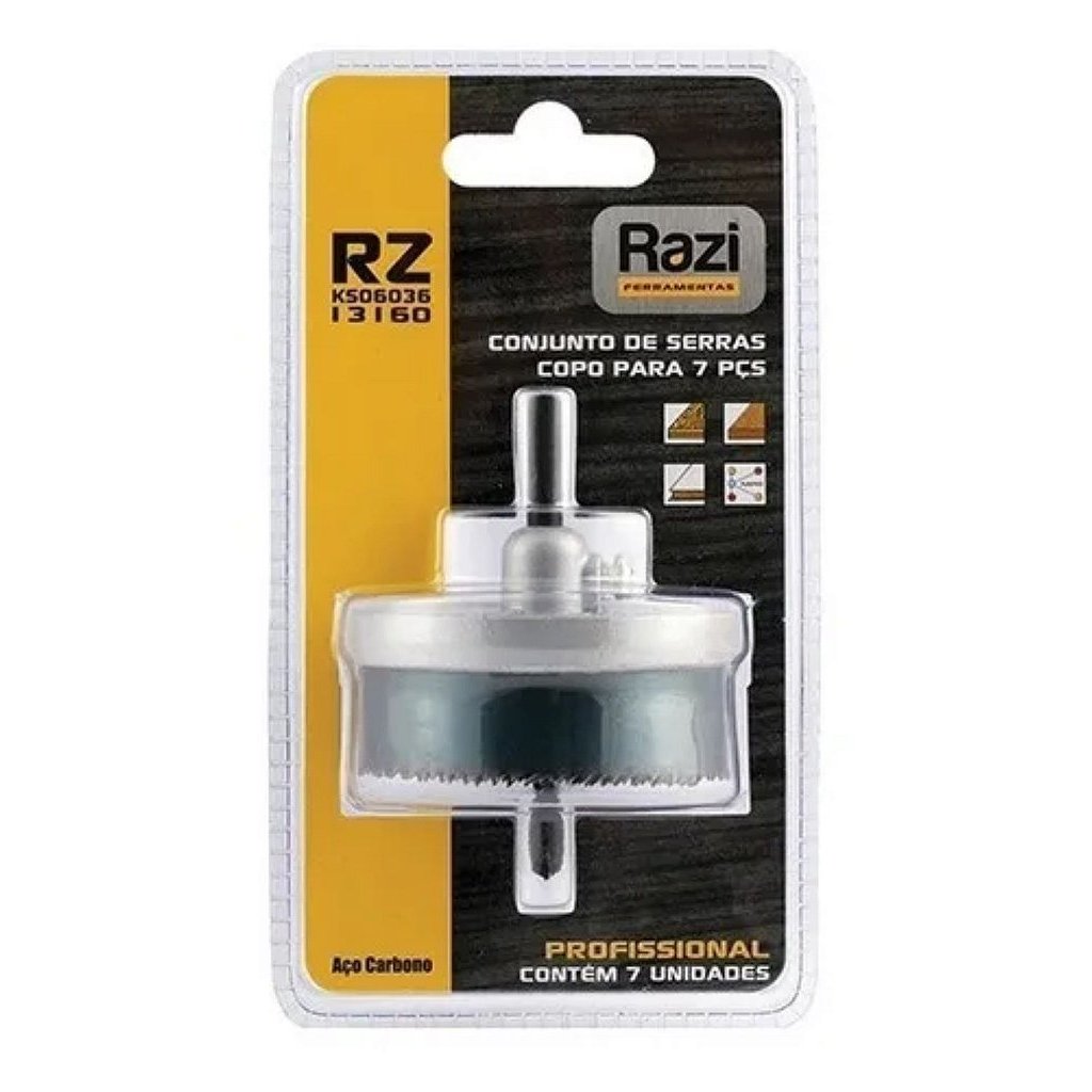 Conjunto Serra Copo 7 Pçs 25-32-38-45-50-56-63mm Razi 13160