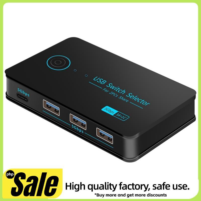 Comutador USB 2 Computadores Kvm Switch 3.0 4 Portas (3USB3.0 + 1-C) Hub Compartilhar Dispositivos Impressora Scanner
