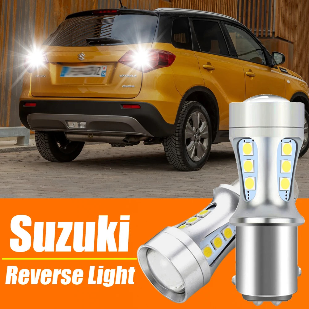 2 Pçs LED Luz Reversa Blub Lâmpada P21/5W BAY15D Para Suzuki Alto Baleno Celerio Grand Vitara Ignis Kizashi Swift SX4 Wa
