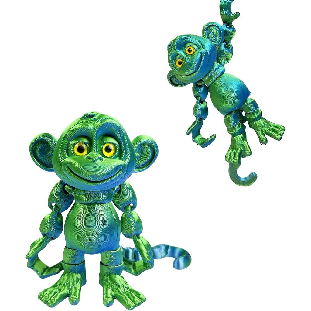 Brinquedos de Macaco Impressos em 3D - 1 Unidade de Brinquedos Flexíveis para Adultos, Decoração para Casa e Escritório,