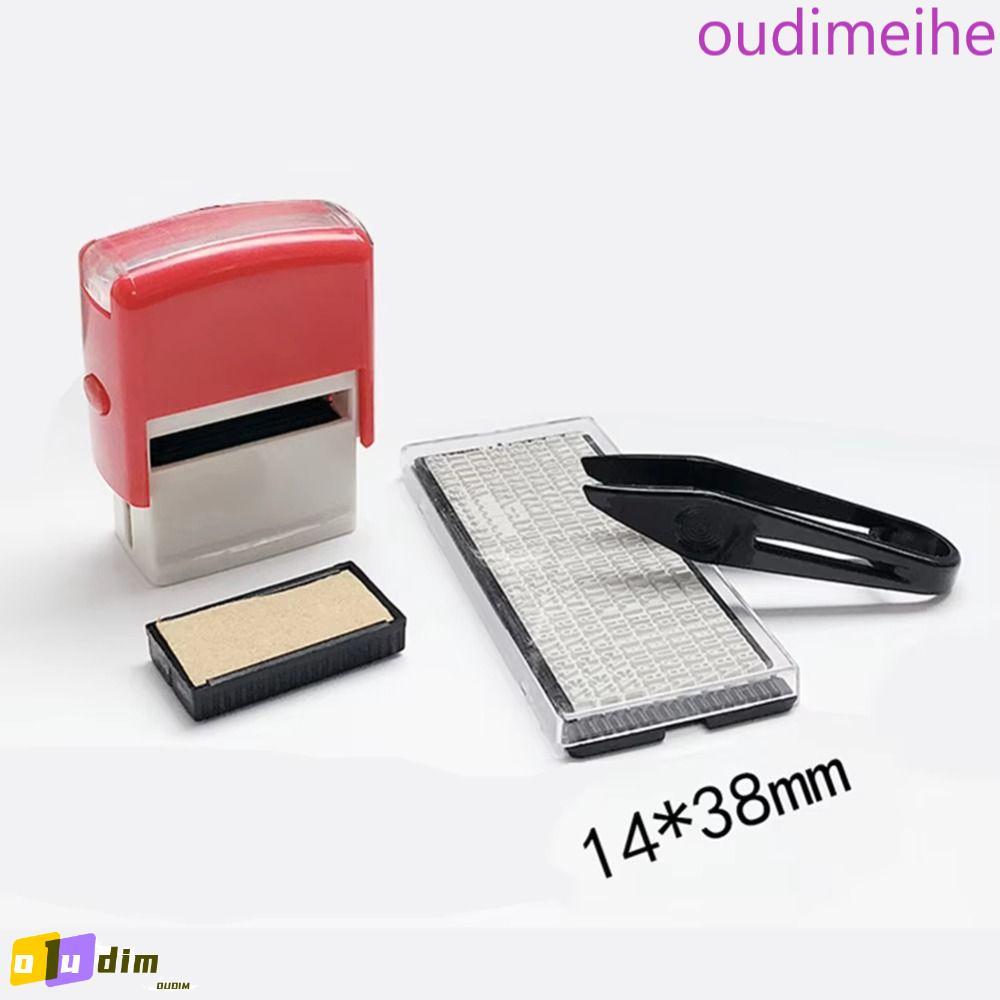 OUDIMEIHE Carimbo Personalizado , Kit De DIY De Endereço Comercial Com Número Do Alfabeto , De Borracha Removível