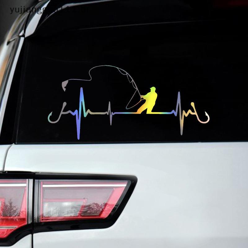 # Novo ECG Strip Car Stiers Vinil Decalques À Prova De Água Cool Laser Reflexivo Auto Tru Moto Stier Acessórios De Decor