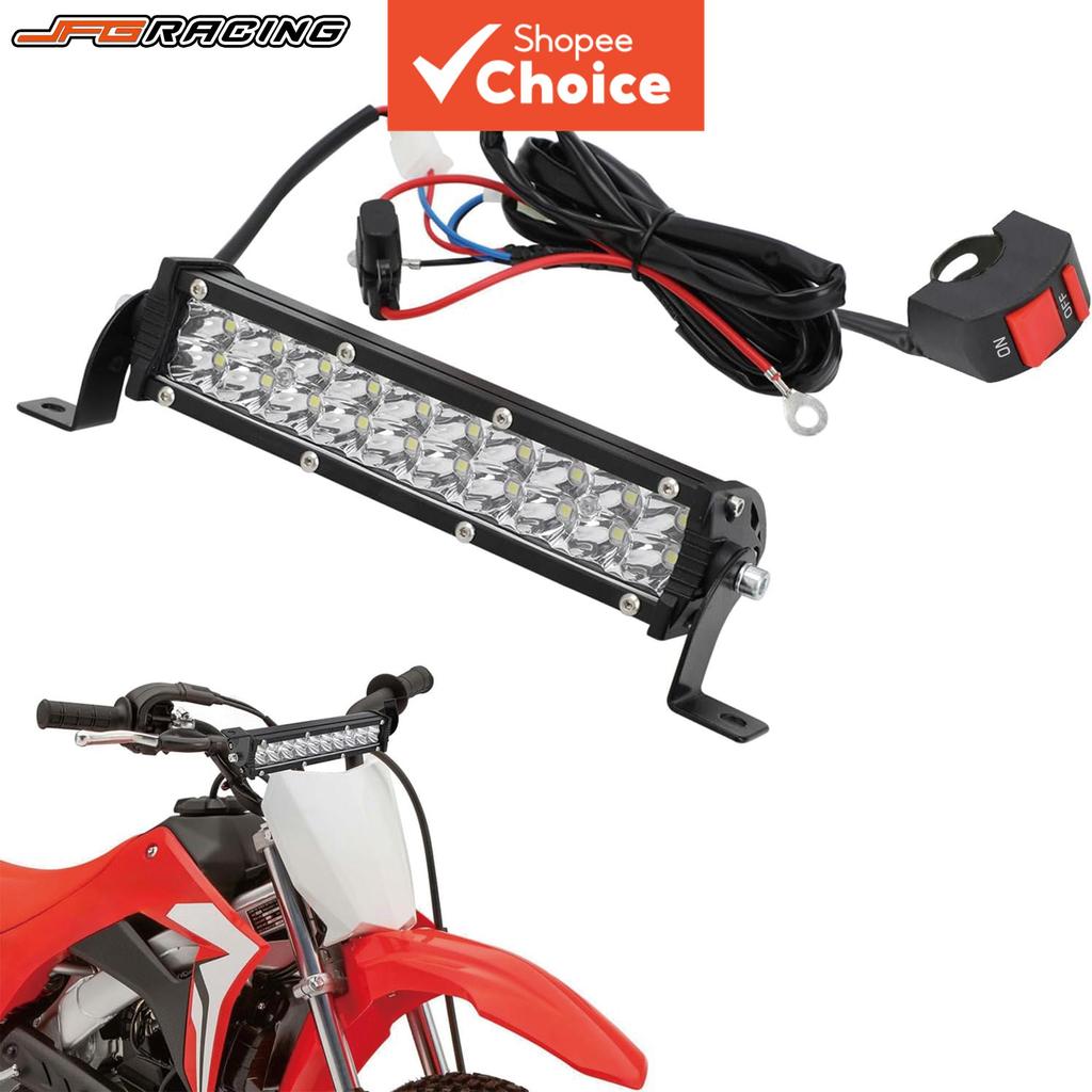 Barra de luz LED para moto de trilha, 60 W, universal 7/8”, farol para motocicleta, kit barra de luz para moto de