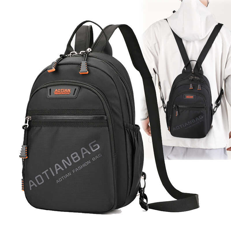 Pequena mochila masculina Mini leve lazer ao ar livre Oxford pano pequena mochila esportes grande capacidade saco de pei
