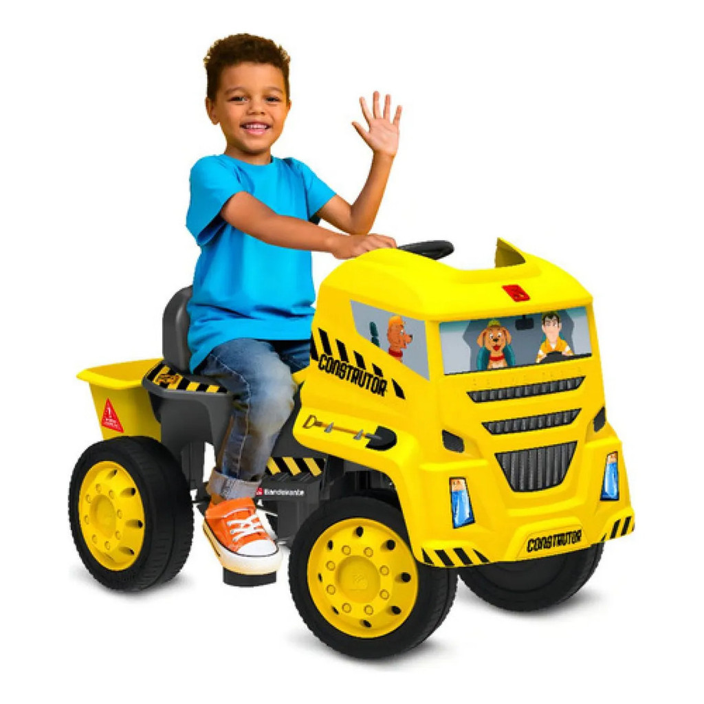 Caminhão Pedal Bandeirante Amarelo | 1 ou 2 Unidades | Brinquedo Infantil Robusto