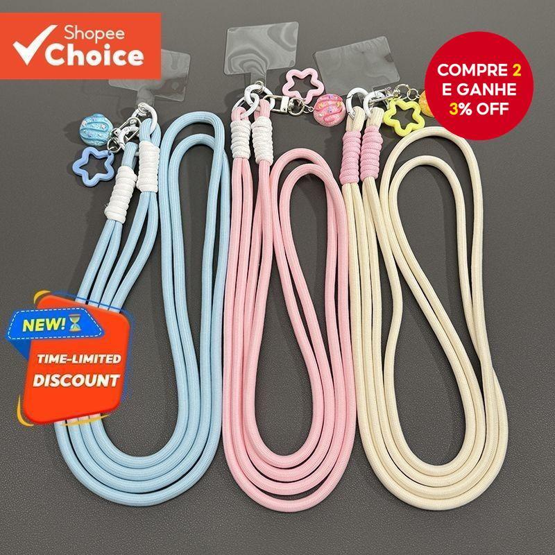 Cordão De Telefone Personalizado Alça Crossbody Ajustável Com Fita Chaveiro De Pulso E Charme Para Todos Os Telefones