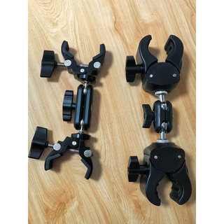 Braçadeira forte Universal de duas cabeças Pea Pod Câmera esportiva para celular Selfie Stick Acessórios de fixação Supo