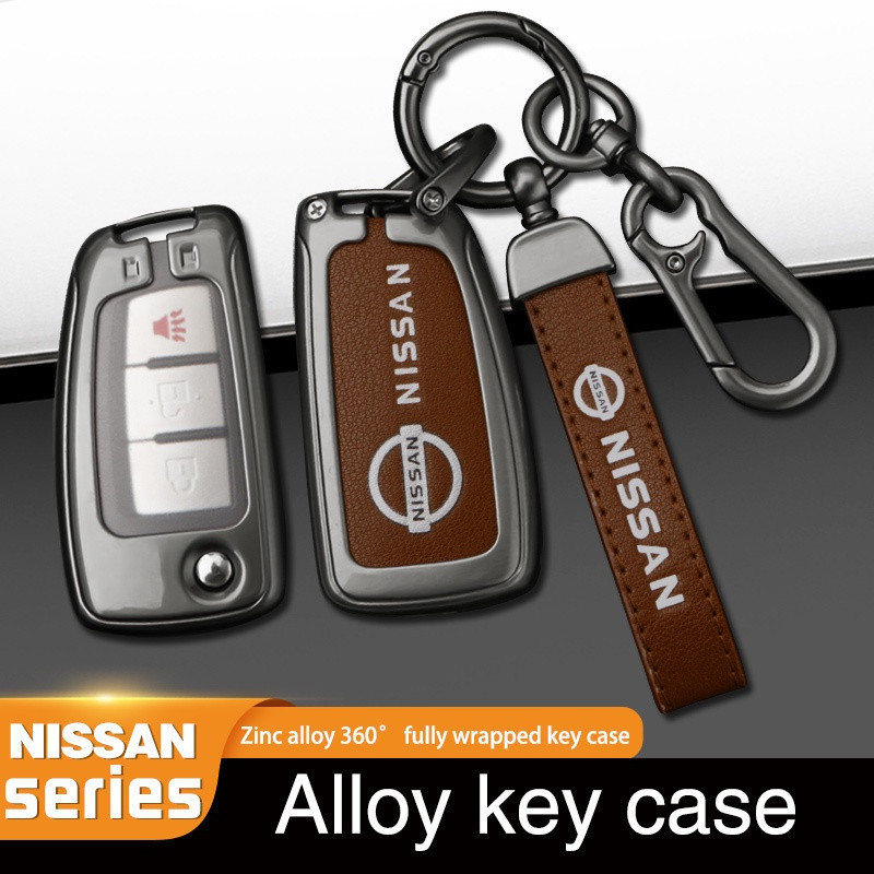 Nova Capa de Chave de Carro em Liga de Zinco para Nissan Qashqai J11 Juke Xtrail Sunny Cefiro A32 Acessórios 9LCU