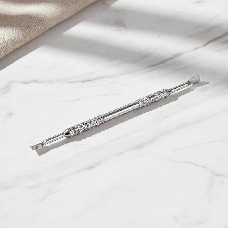 AACAR Empurrador De Cutícula De Unha De Metal Em Aço Inoxidável , Removedor De Esmalte Gel , Acessório De Manicure De Po