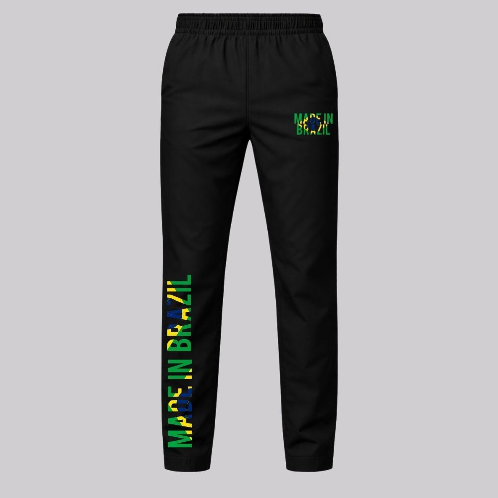 Calça Tactel Tectel Masculina Estampa Brasil Copa Streetwear Esportiva Casual
