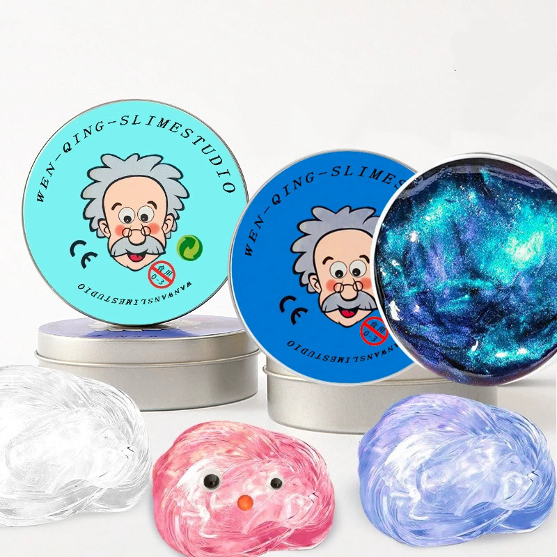 Massa Reutilizável De Cristal Líquido Saltitante Slime Brinquedo Conjunto Criança Lama Segura Alívio Do Estresse Brinque