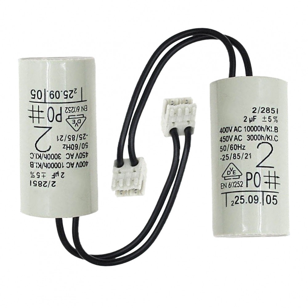 Capacitor De Bomba De Aquecimento Montado Na Parede 2uF 2 Unidades Compatível Com Sistemas De Circulação
