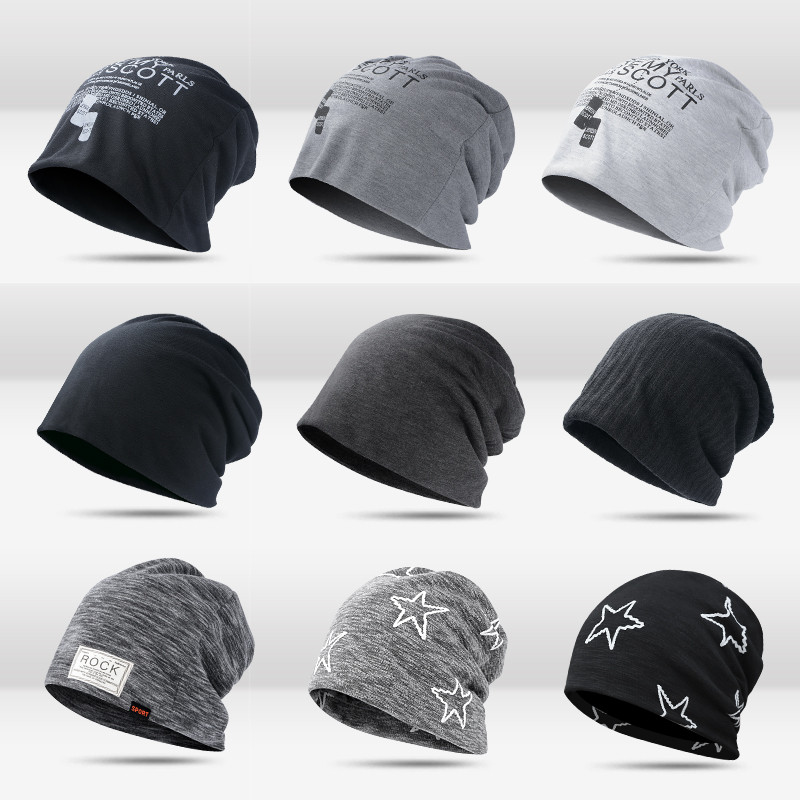 Pulôver boné masculino feminino Baotou boné outono inverno verão estilo fino pilha Nightcap confinamento boné mais chapé
