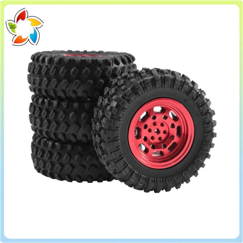 Conjunto De Pneus De Jantes De Roda De Metal De 1.55 Polegadas 70x25mm CNC Rodas De Bloqueio Sem Cola Para Veículos RC