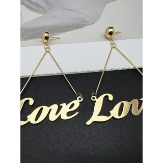 Brincos de carta dourada 925 prata agulha nicho High-End Retro exagerado brincos longos luz luxo estilo metálico brincos