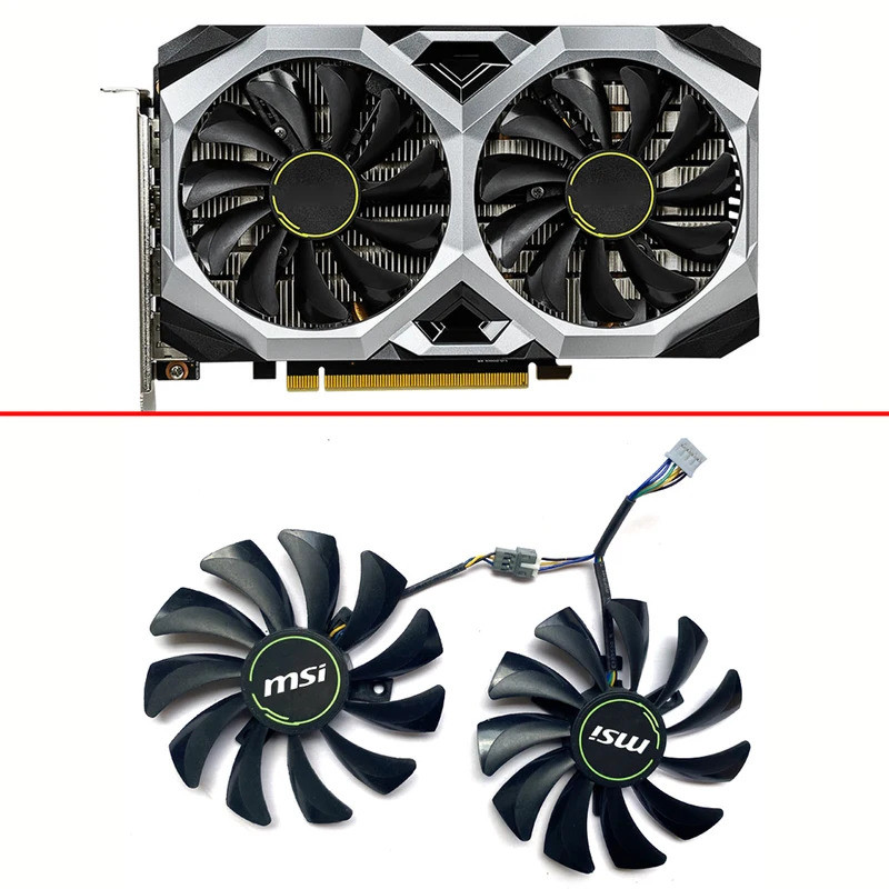 Code87mm Para MSI GeForce GTX 1660 1660Ti RTX 2060 SUPER VENTUS XS Ventilador De Placa De Vídeo RTX2060 GTX1660 GTX1600T