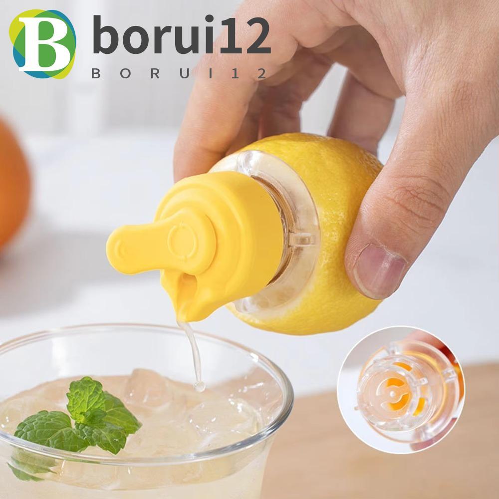 BORUIB 2 Peças Espremedor Manual De Limão , Selado Com Tampa De Silicone Para Manter Fresco , Portátil