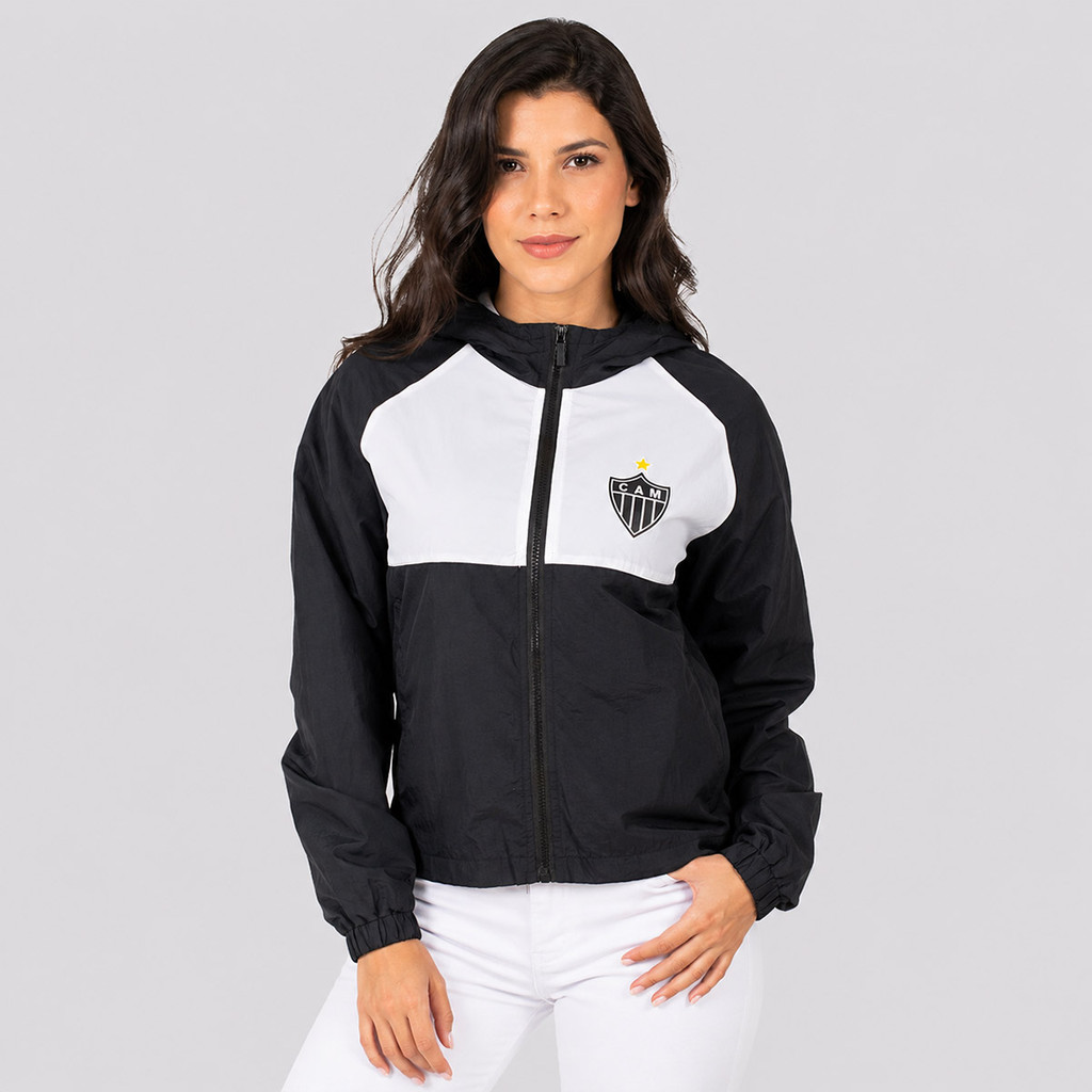 Jaqueta Atlético Mineiro Kodiak Feminina Preta e Branca