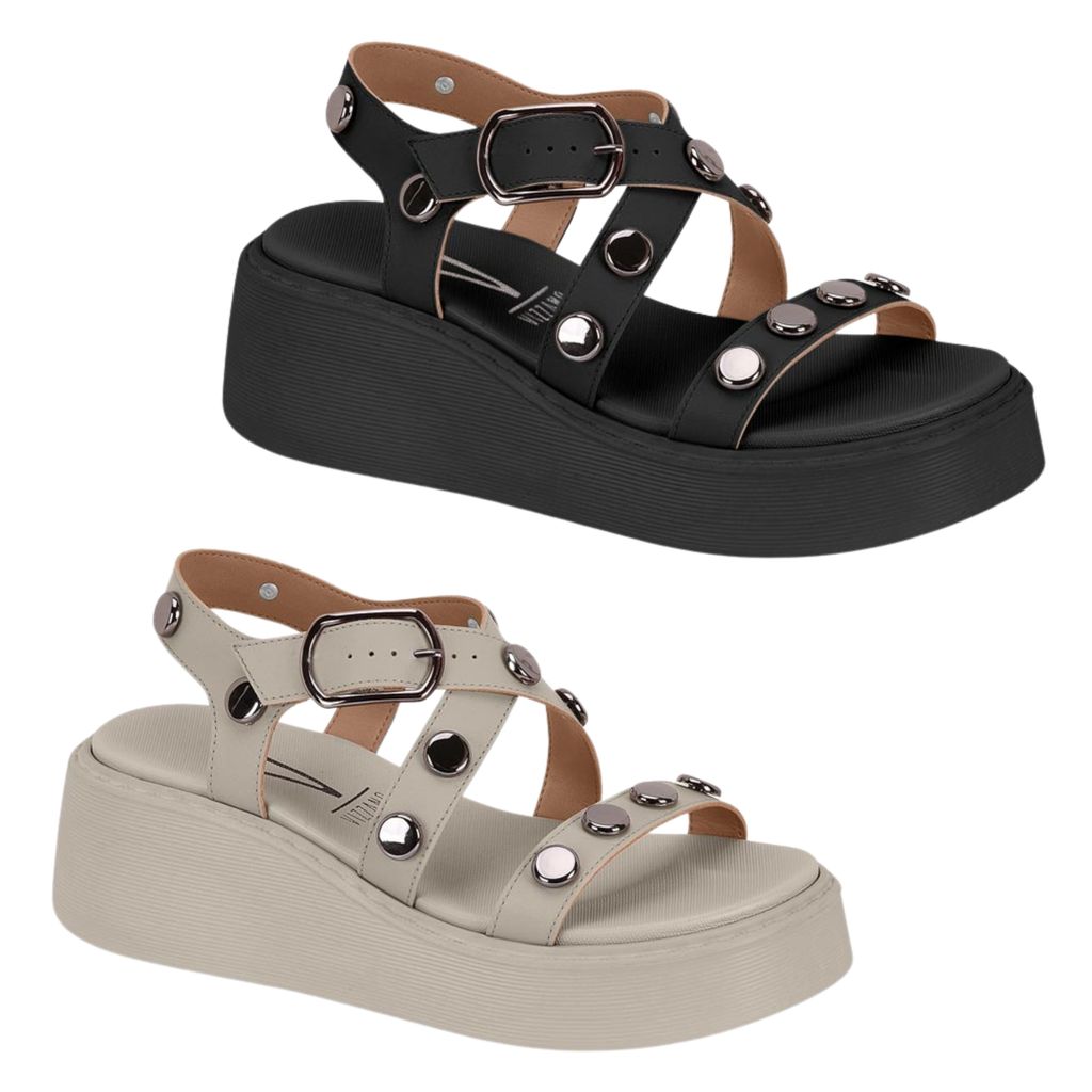 Sandália Feminina Papete Vizzano Flatform Moda Lançamento Ref:.6525.216