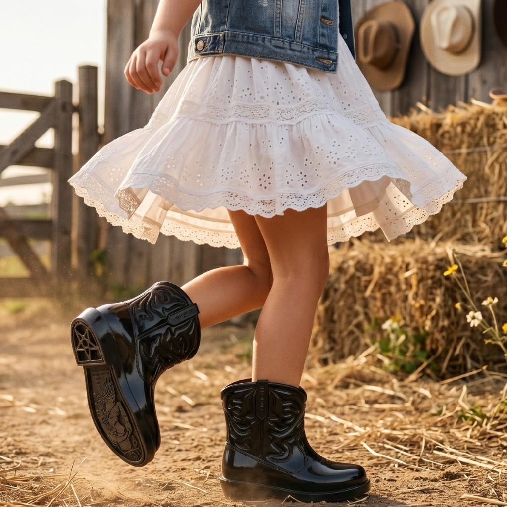Bota Texana Infantil Menina Confortável Vários Modelos Criança Feminina Promoção Lançamento — imagem 2 de 2