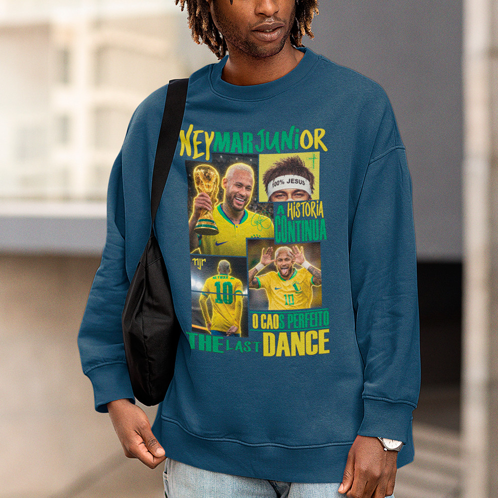 Moletom Sem Capuz Brasil Neymar Jr Copa Do Mundo 2026 Blusa De Frio Casaco Algodão Premium