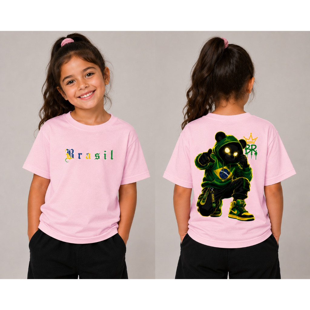 Detalhes do Camiseta infantil, Camiseta Adulto, Urso do Brasil, Camiseta lançamento 2026 COPA DO MUNDO