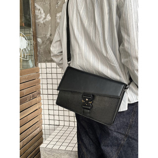 Moda cobra impressão mensageiro saco masculino versão coreana Casual saco do mensageiro ins nicho Design sentido um ombr
