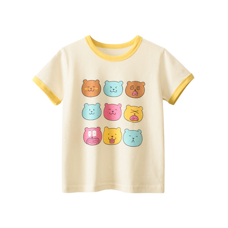 27home marca puro algodão comércio exterior roupas infantis fornecimento transfronteiriço crianças camiseta de manga cur