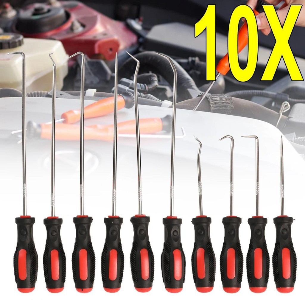 10 Pçs Conjunto De Picareta E Gancho Do Carro O Anel Vedação Junta Extrator Oring Remoção Chave De Fenda Ferramenta Mão