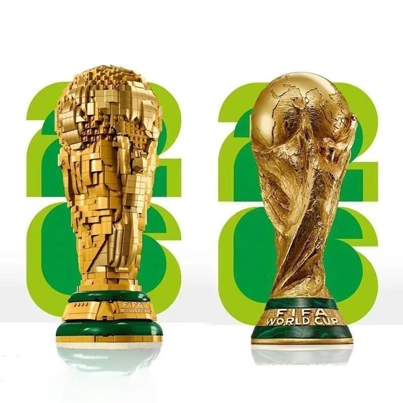 2142 pçs Lego blocos de construção copa do mundo Hercules copo modelo futebol troféu ornamentos montado bloco construção