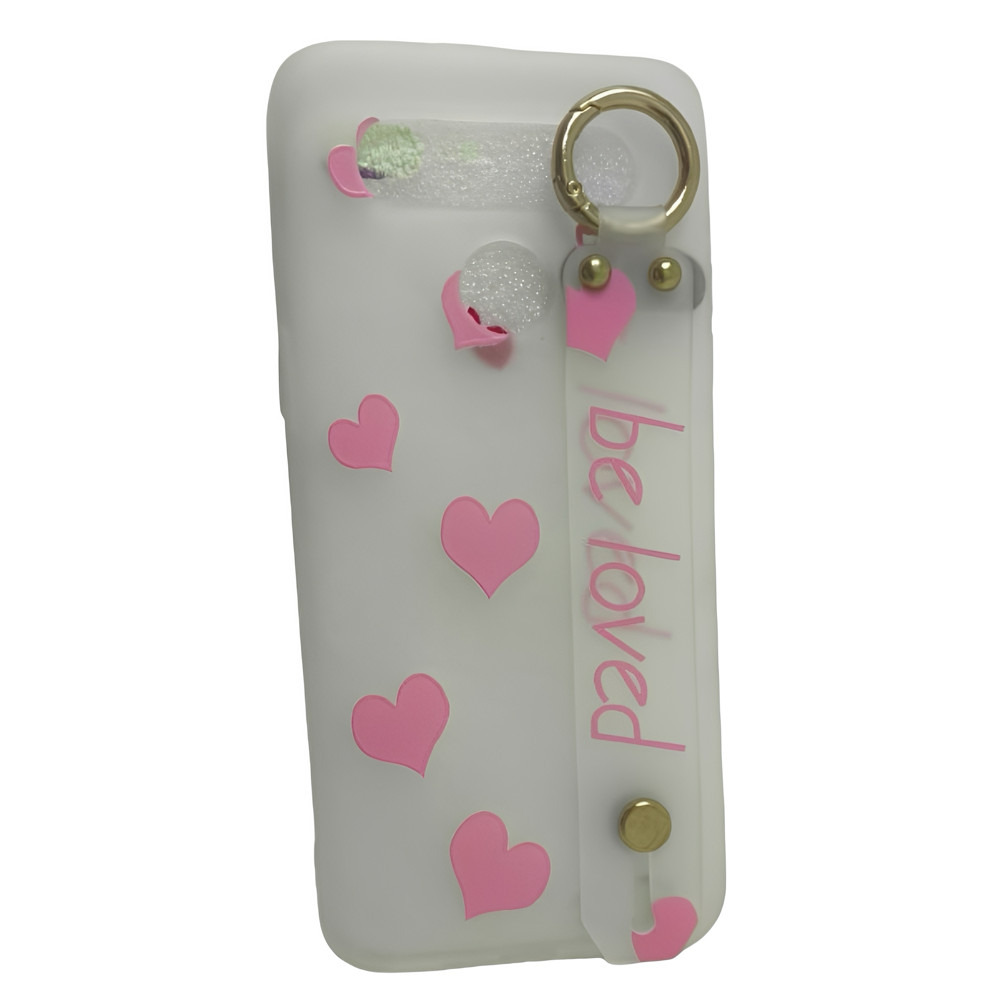 Capa capinha protetora LG K41s coração rosa