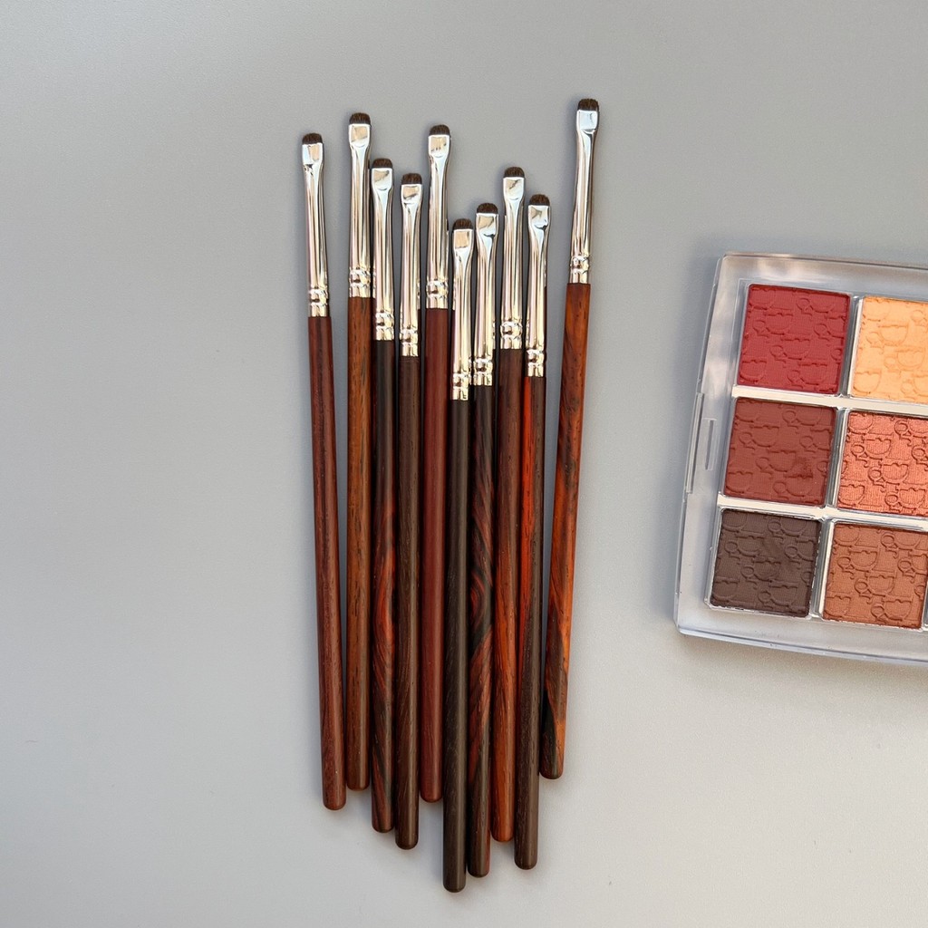 Rosewood série enorme pequeno pincel de delineador deitado bicho da seda escova para colorir sobrancelha D07