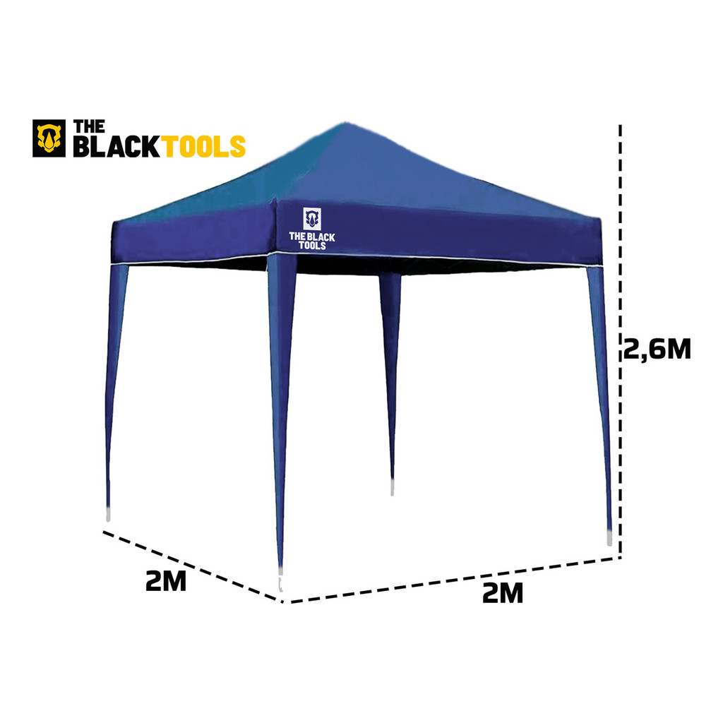 Tenda Gazebo Desmontável 2x2m Barraca Praia Camping Cor Azul