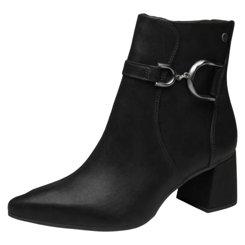 Bota Feminina Cano Baixo Elegante Moderna Salto Bloco Tanara